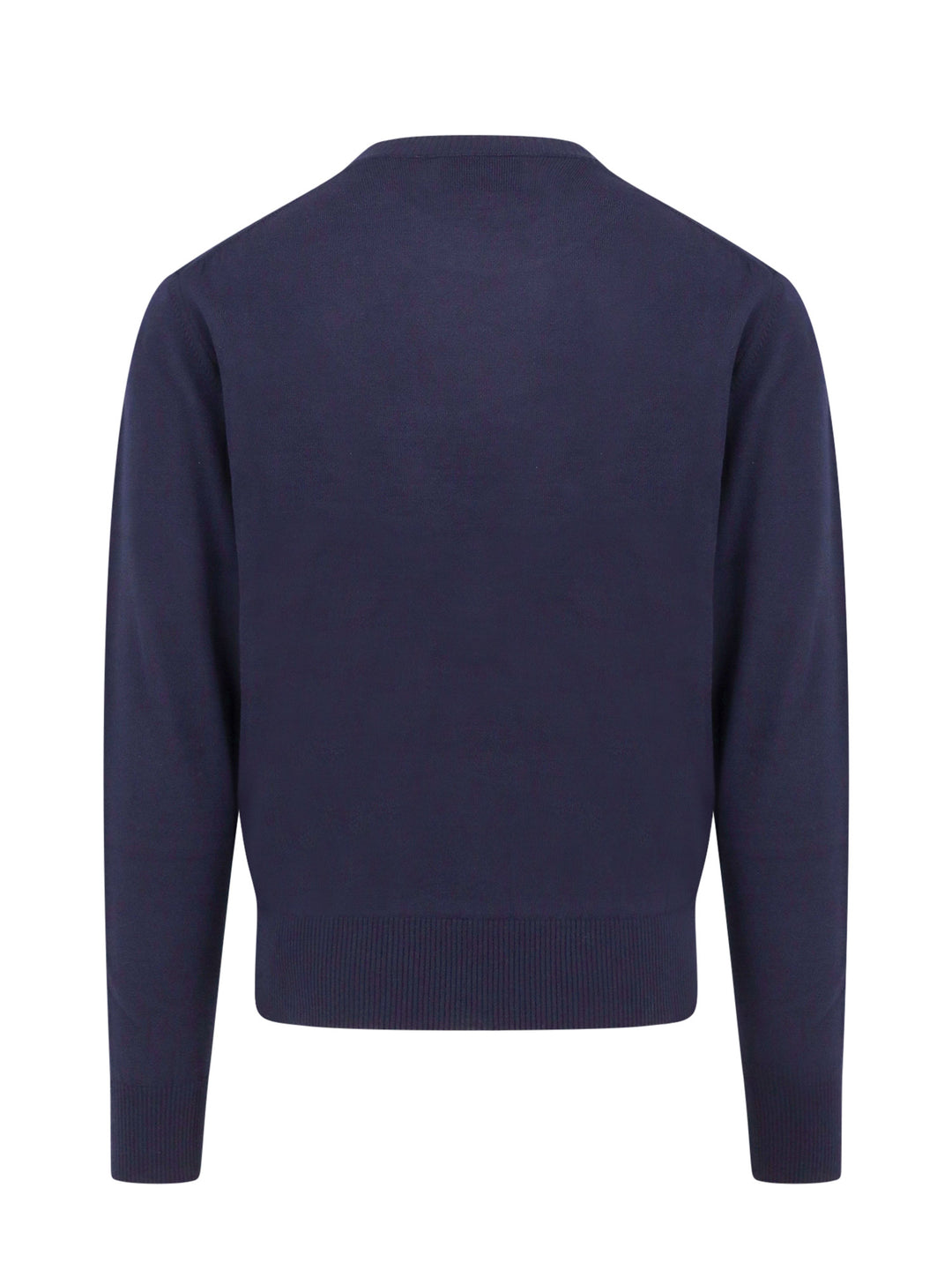 Merino wool sweater with frontal logo