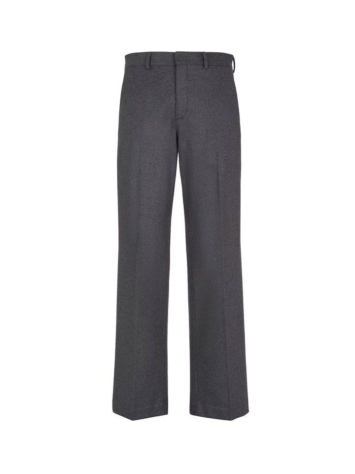 Stretch cashmere trouser with logoed detail