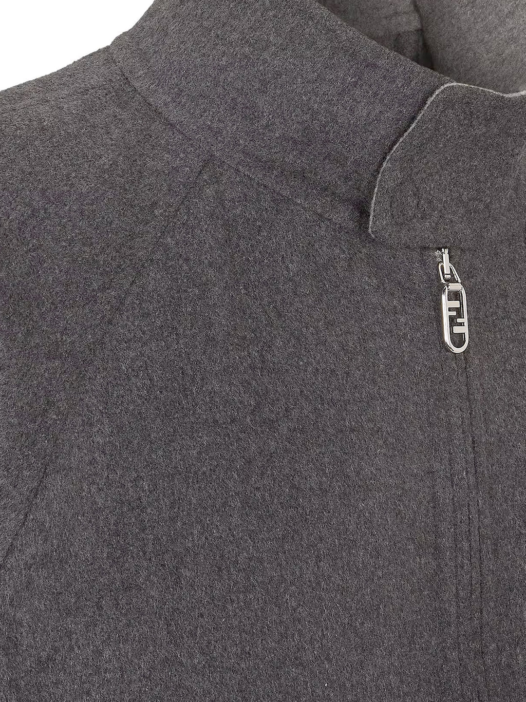 Grey cashmere bomber