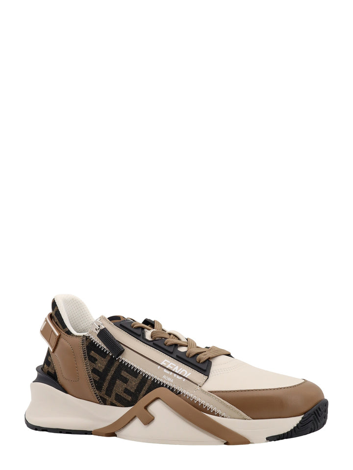 Leather sneakers with FF motif