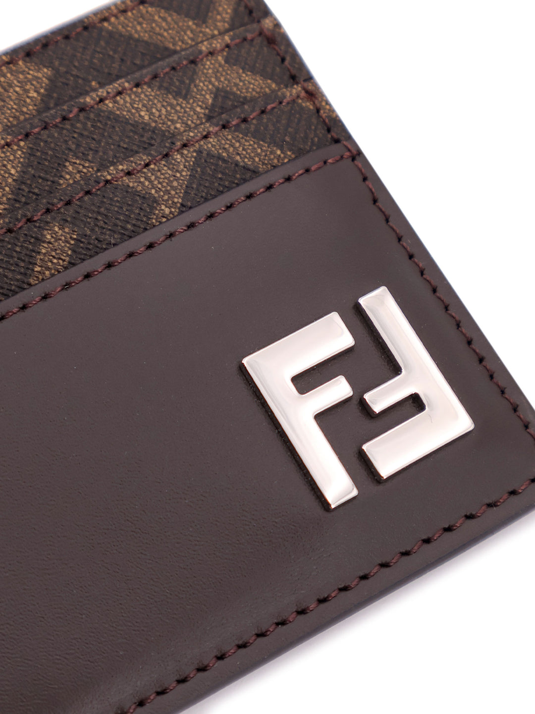 FF Fabric and leather card holder