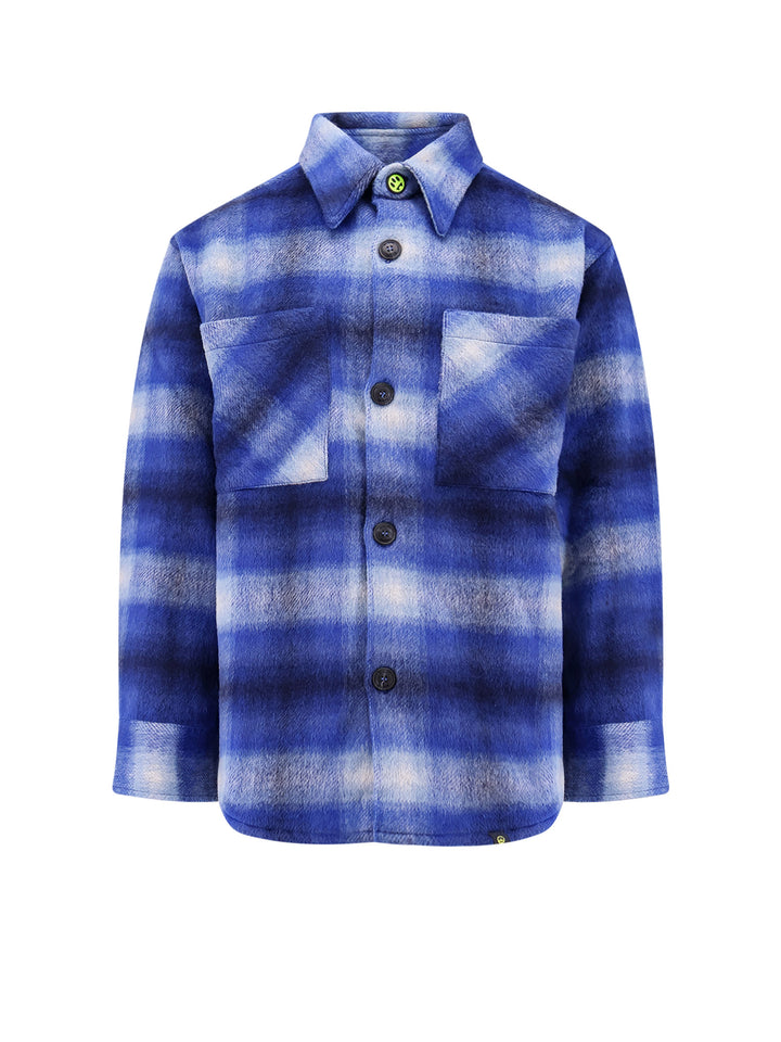 Flannel shirt with back logo print