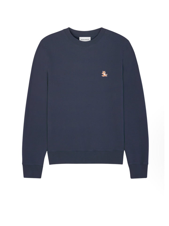 Cotton sweatshirt with embroidered patch