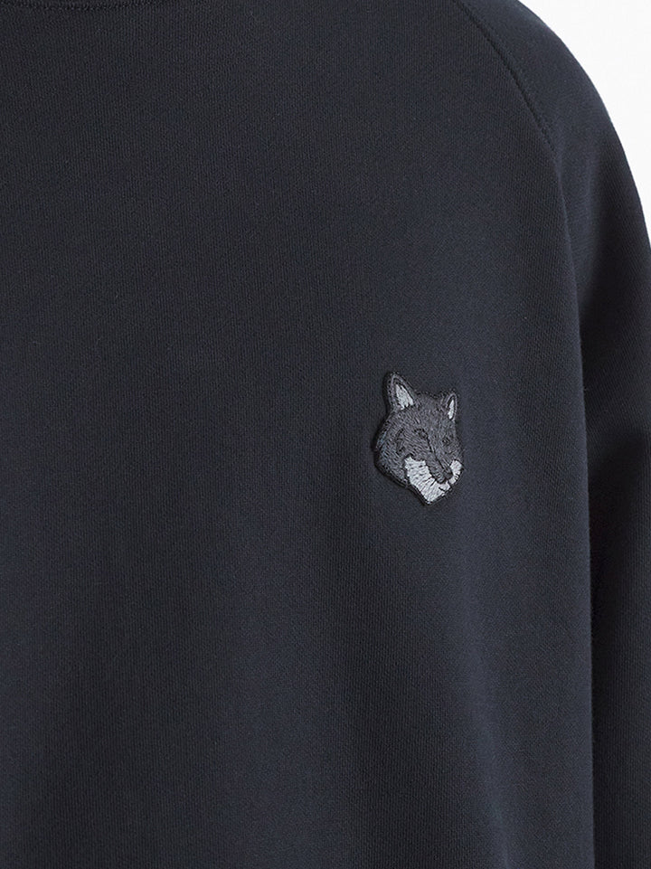 Cotton sweatshirt with iconic patch