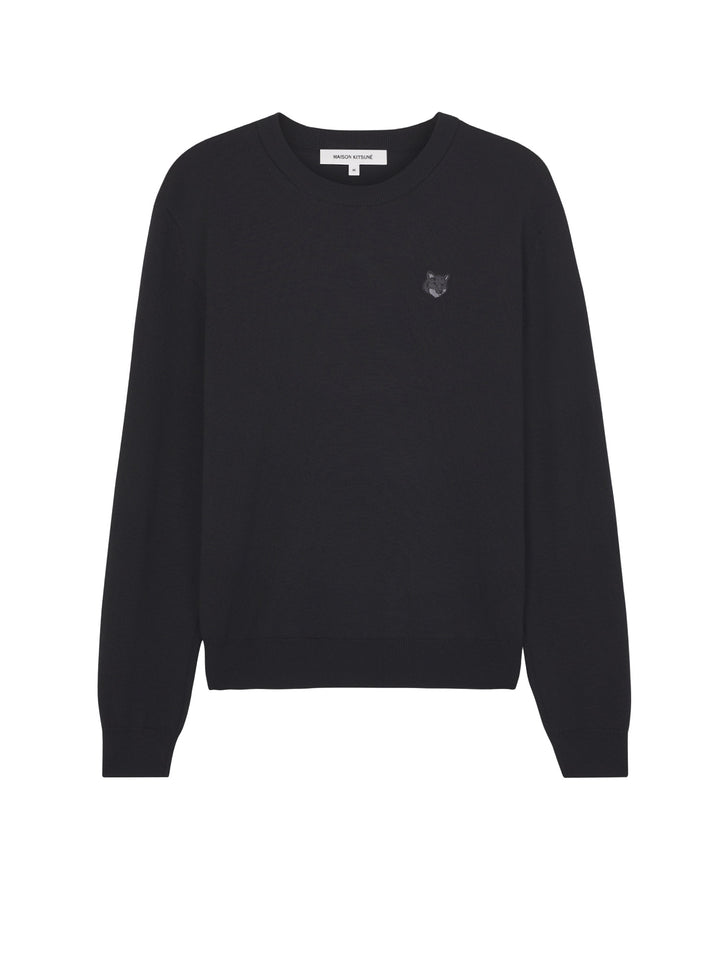 Wool sweater with iconic embroidered Foxy patch on the front