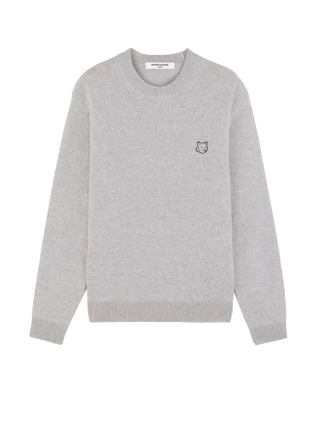 Melange wool sweater with iconic Foxy patch on the front