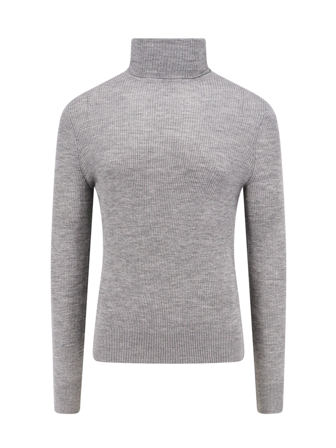 Wool, silk and cashmere ribbed sweater