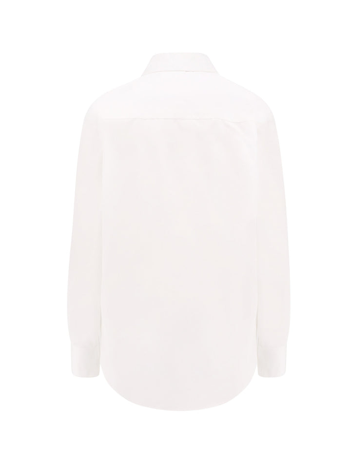 Cotton shirt with cut-out detail