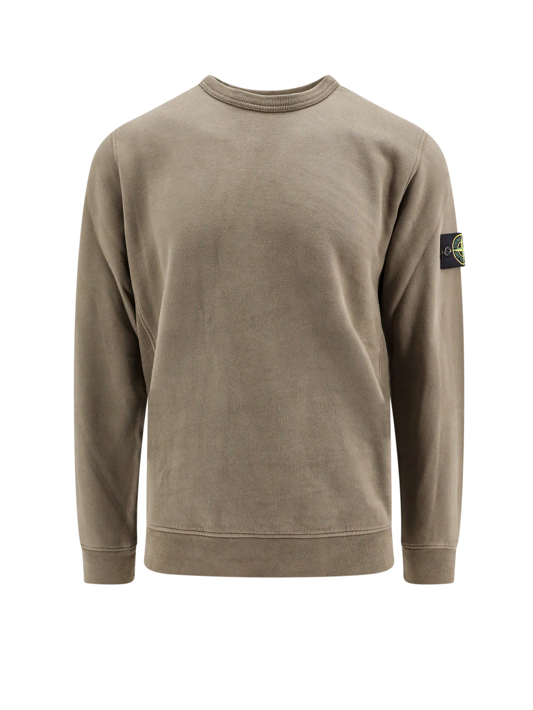 Organic cotton sweatshirt with removable Logo patch