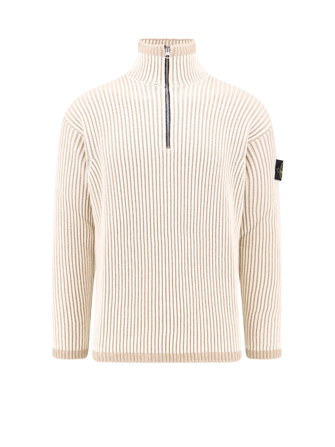 Ribbed virgin wool sweater