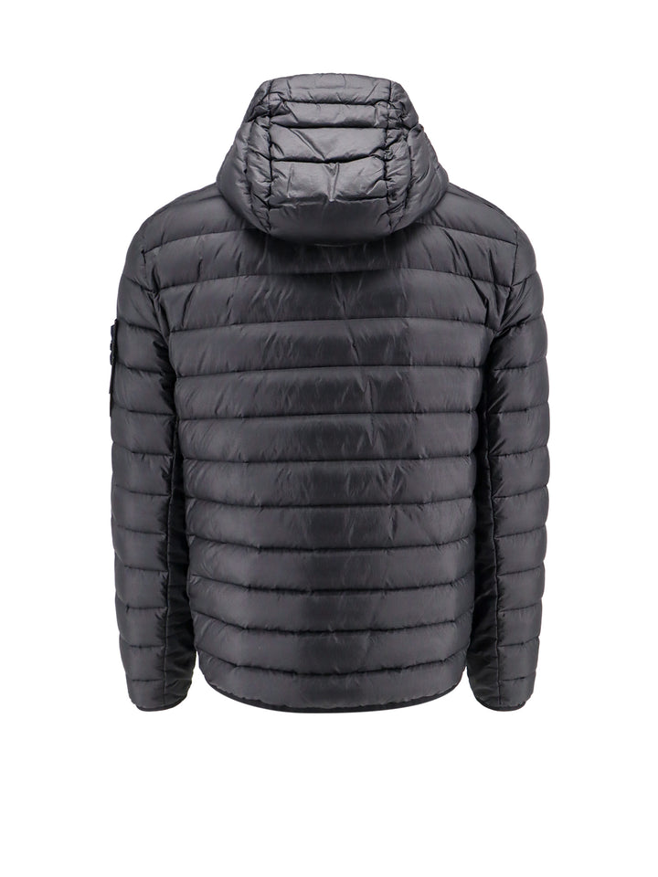 Padded and quilted recycled nylon jacket