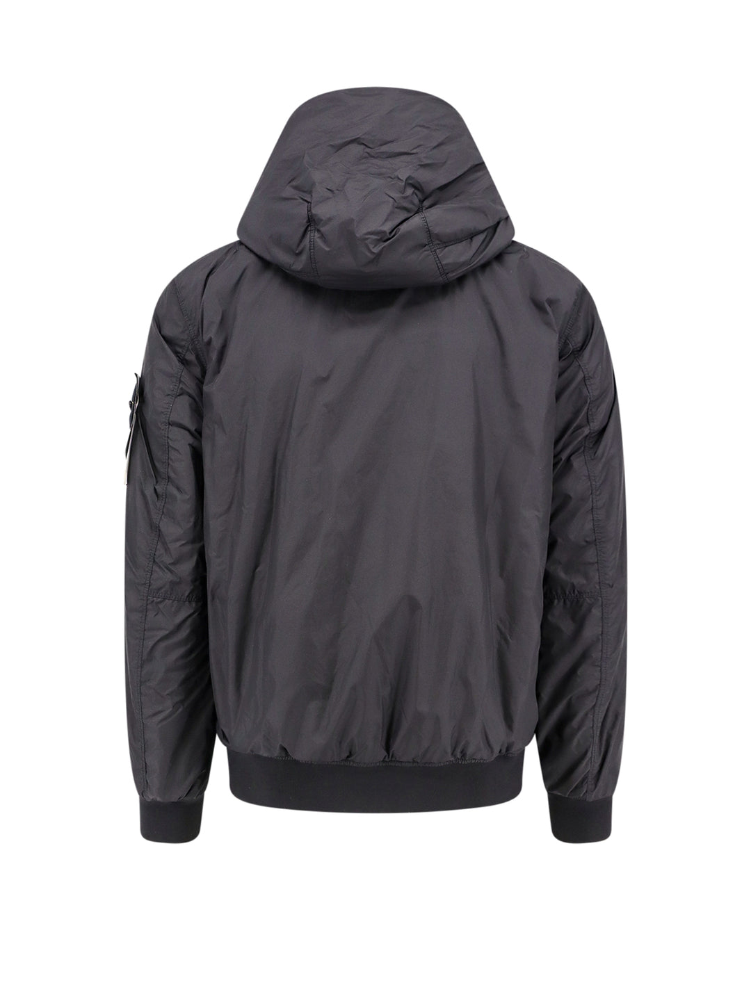 Recycled nylon jacket with hood