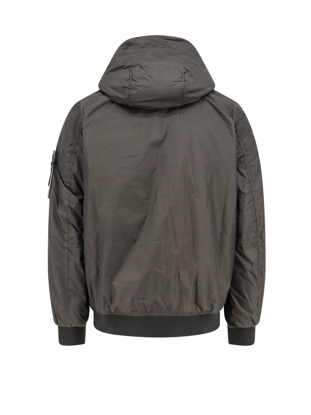 Recycled nylon jacket with hood