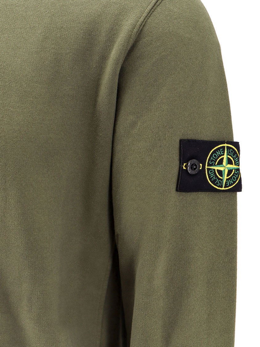 Organic cotton sweatshirt with removable Logo patch