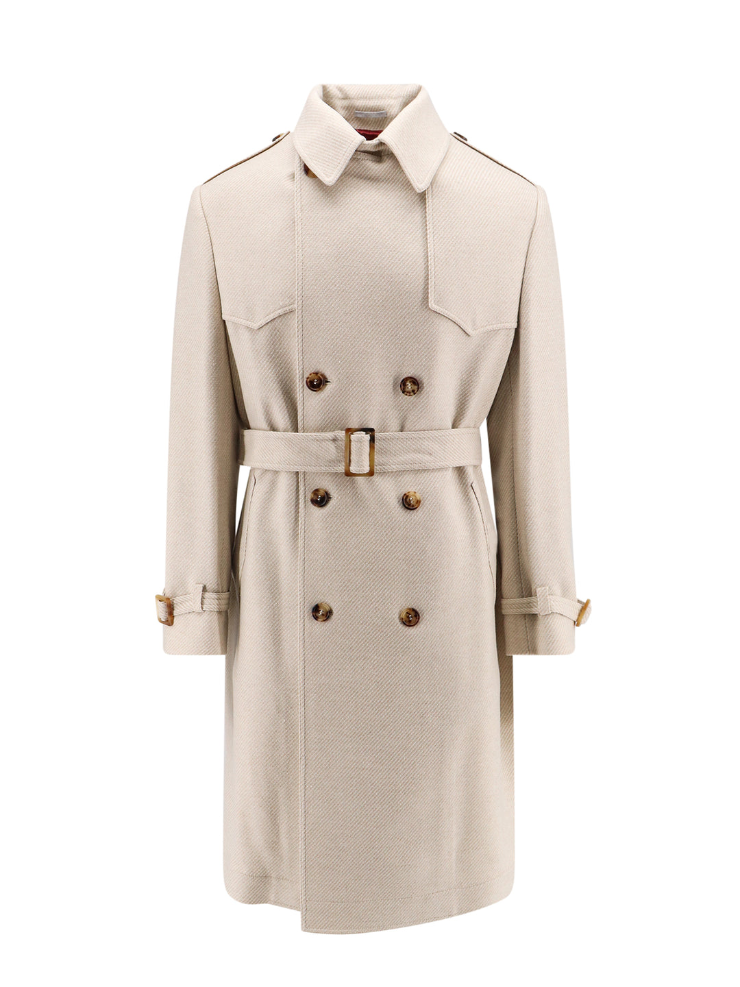 Wool, silk and cashmere coat