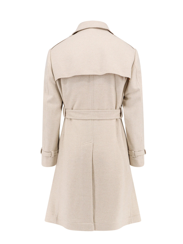 Wool, silk and cashmere coat