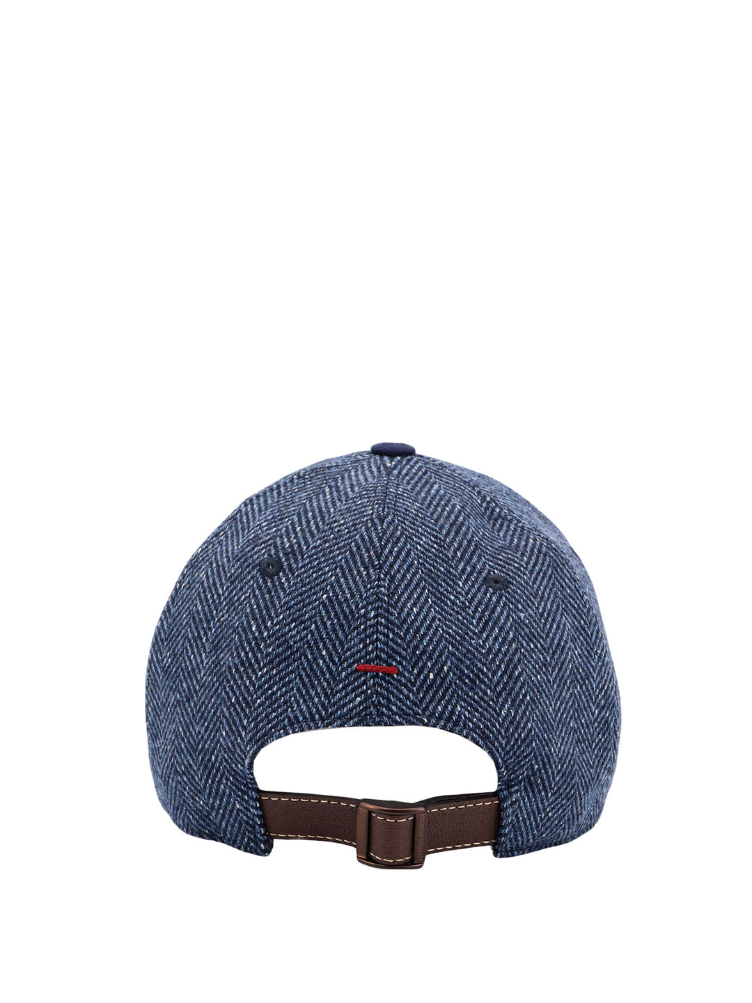 Peaked hat with herringbone motif