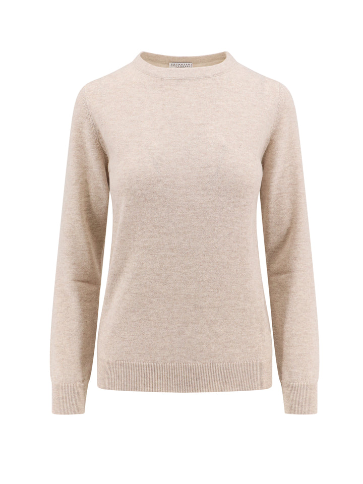 Cashmere sweater with Monili detail