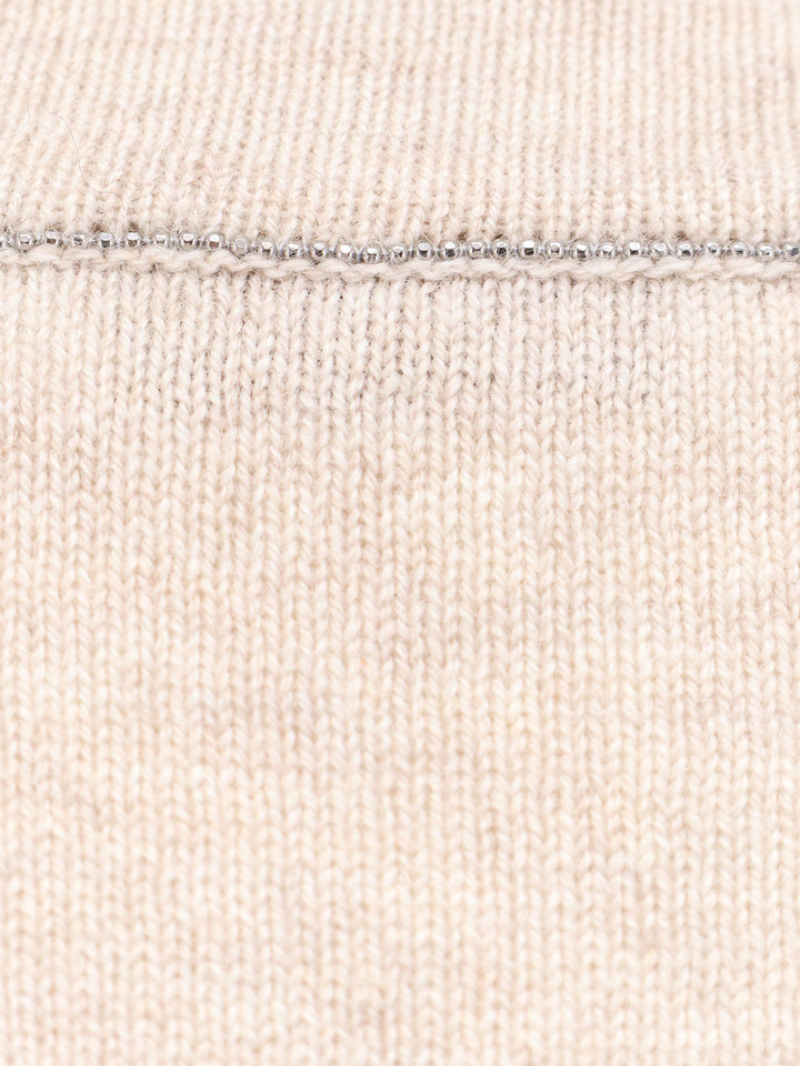 Cashmere sweater with Monili detail