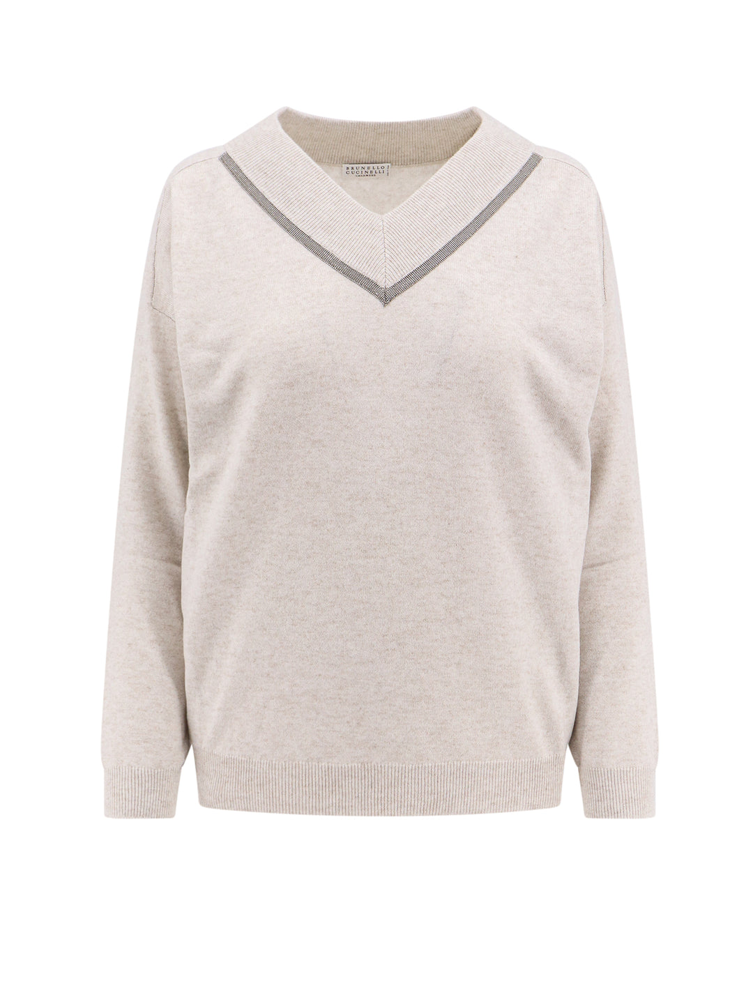 Cashmere sweater with Monili profile