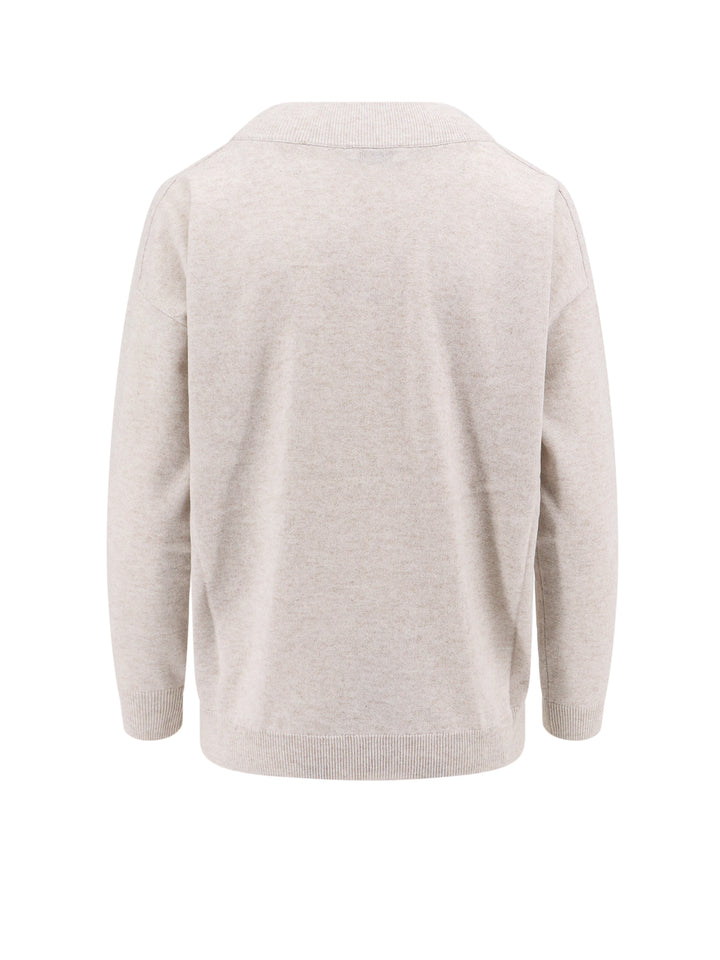 Cashmere sweater with Monili profile