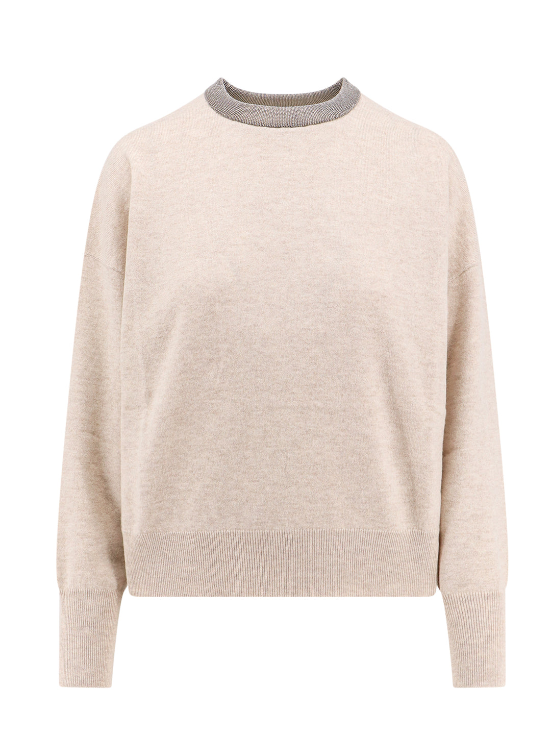 Cashmere sweater with Monili profile