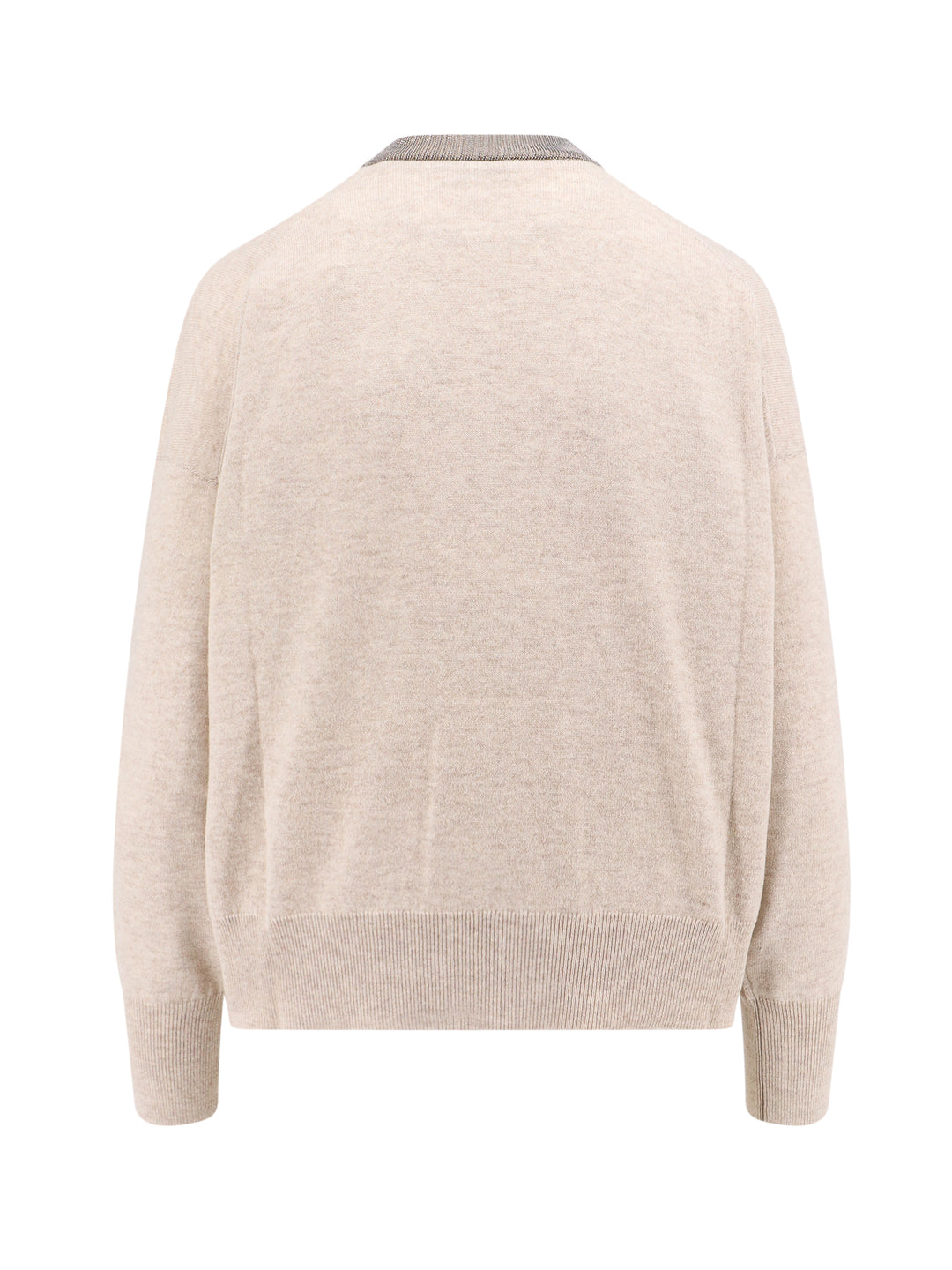 Cashmere sweater with Monili profile