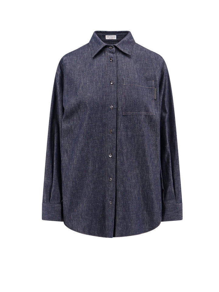 Denim shirt with Monili detail