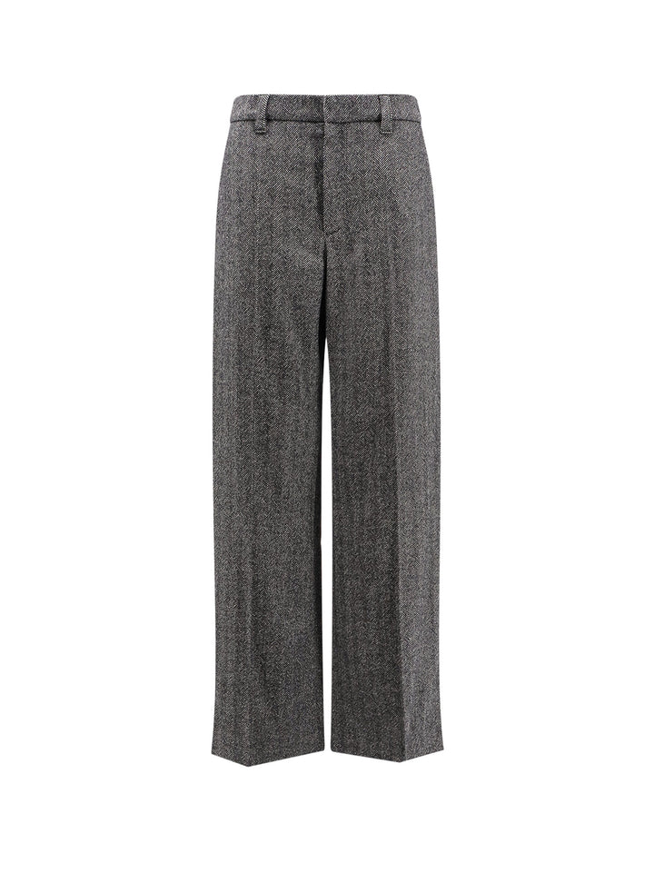 Herringbone wool trouser