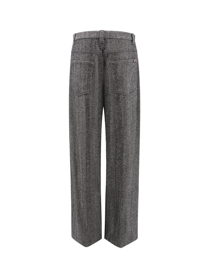 Herringbone wool trouser