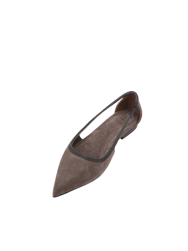 Suede flats with Precious Strap