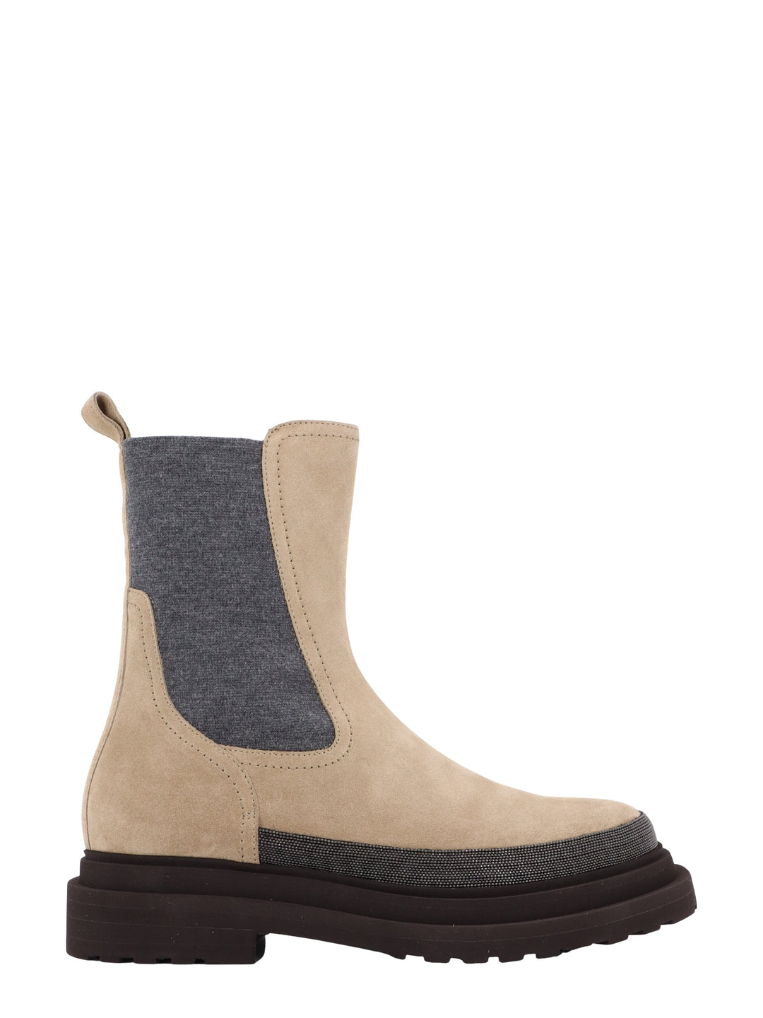 Suede ankle boots with Precious Contour