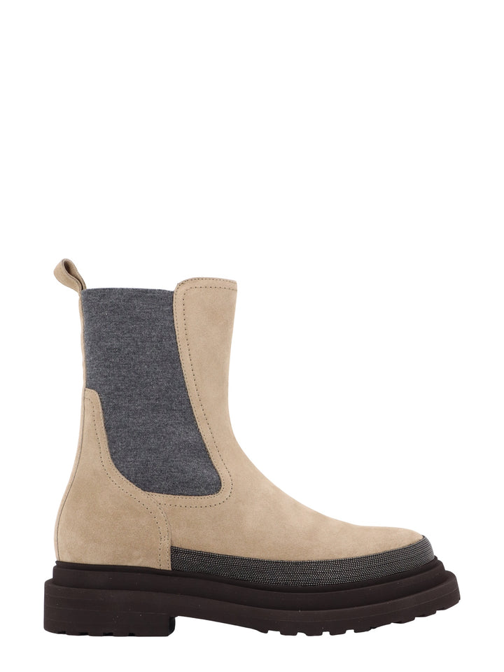 Suede ankle boots with Precious Contour