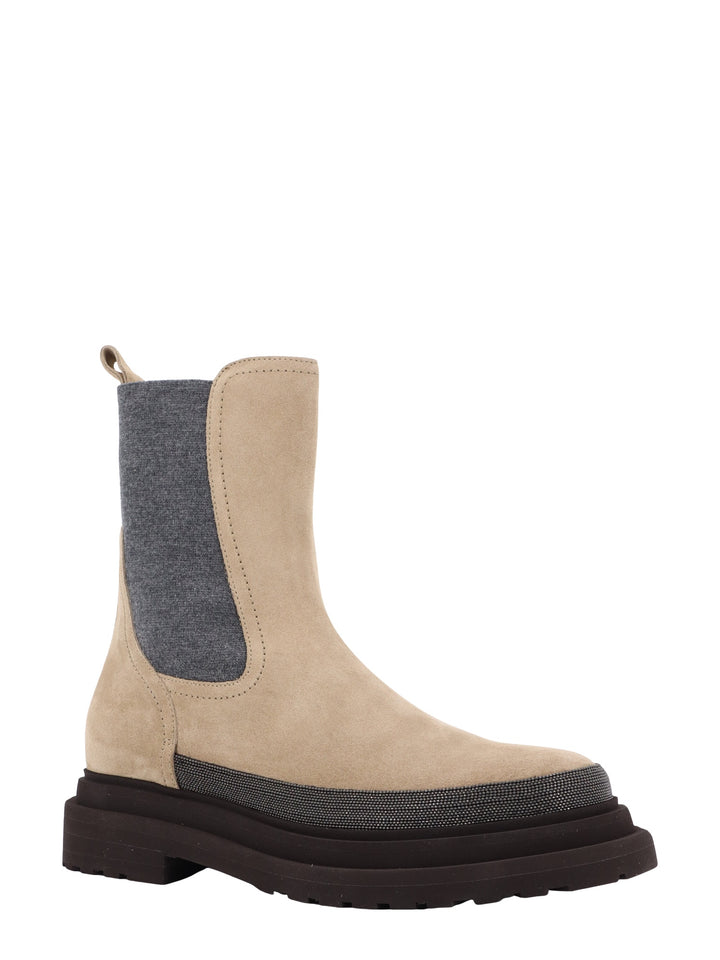 Suede ankle boots with Precious Contour