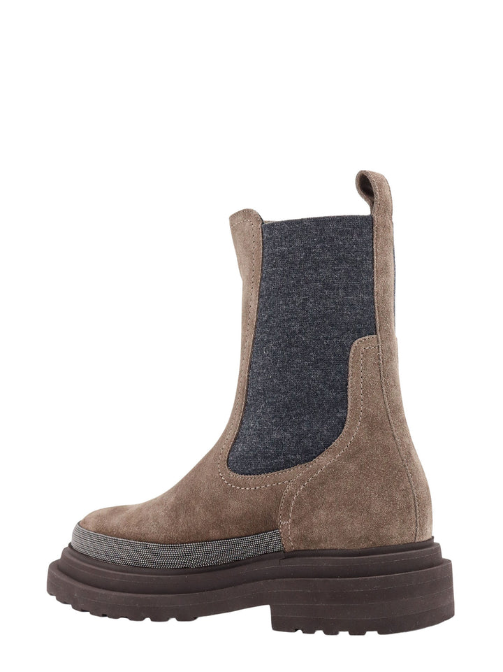 Suede ankle boots with Precious Contour