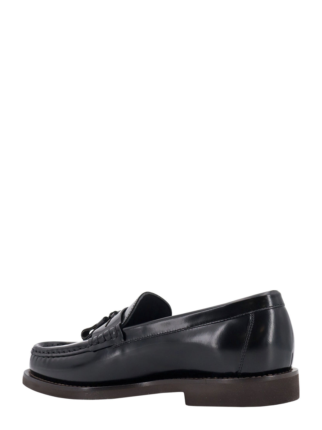 Patent leather loafer with Shiny Tassels