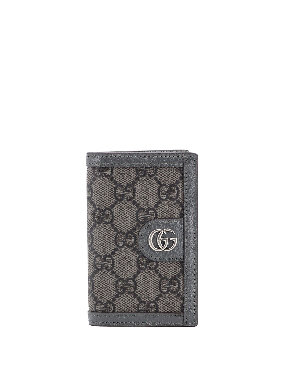 GG Supreme Fabric and leather card holder