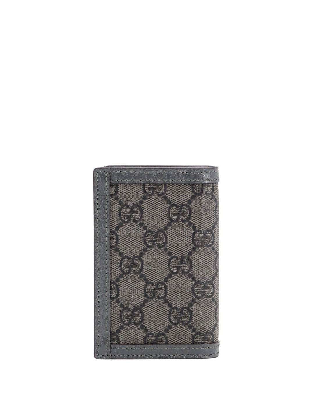 GG Supreme Fabric and leather card holder