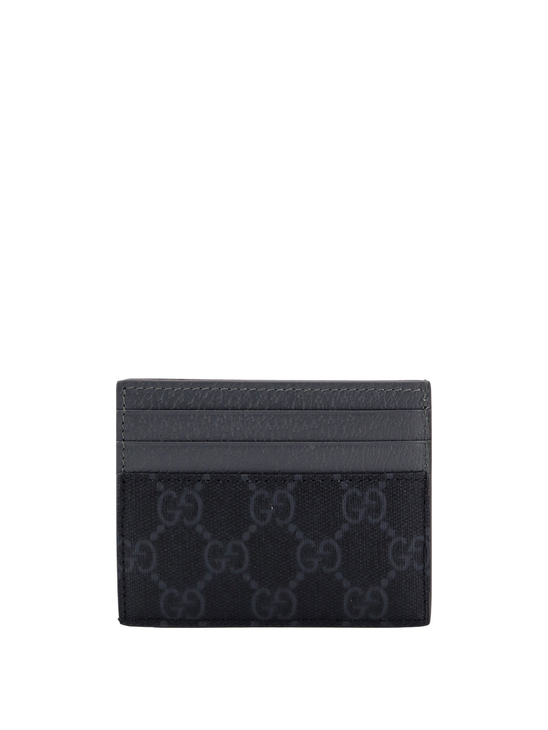 GG Supreme Fabric and leather card holder