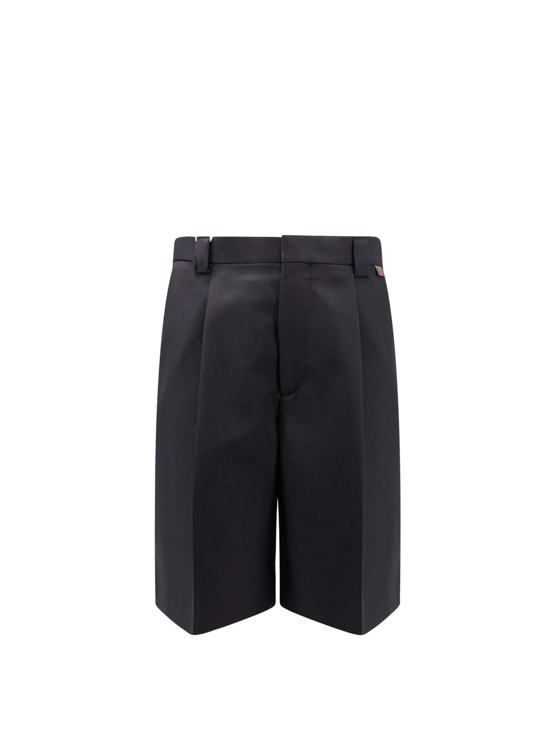 Wool blend bermuda shorts with Web detail