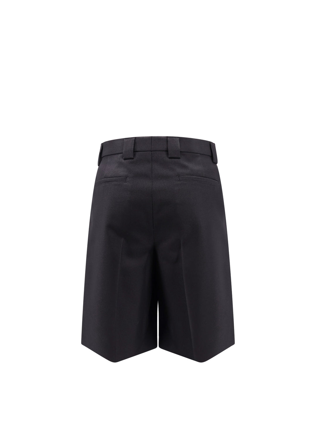 Wool blend bermuda shorts with Web detail