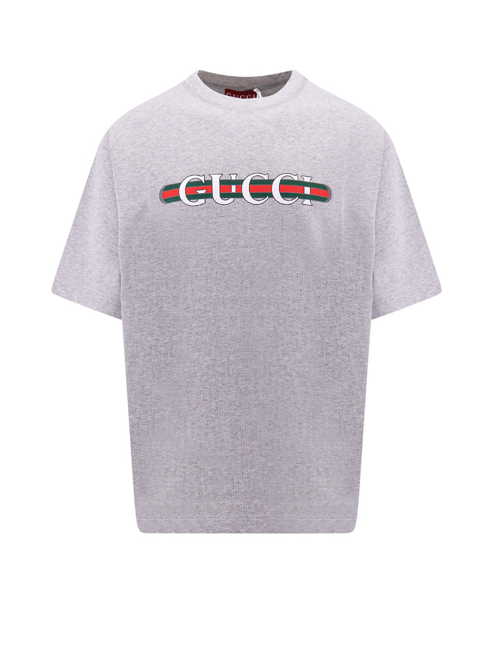 Cotton t-shirt with Gucci Web print