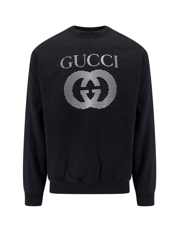 Cotton sweatshirt with embossed Gucci GG logo