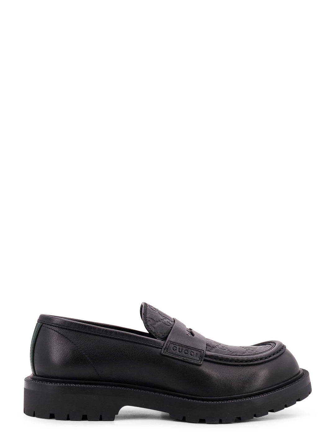 Leather loafer with GG embossed motif