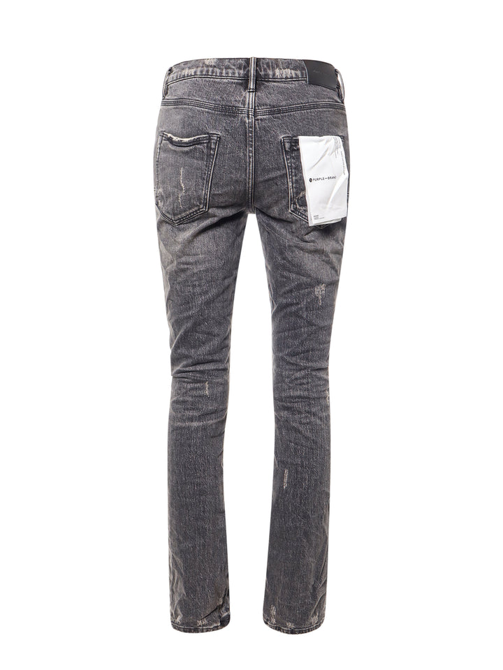 Cotton trouser with ripped effect