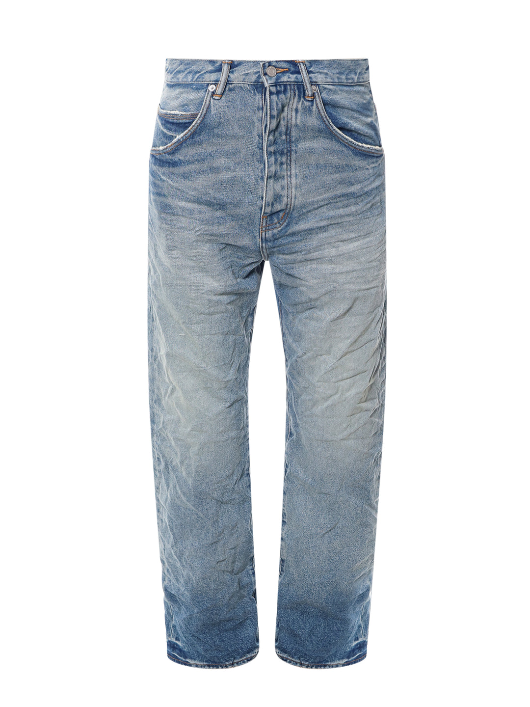 Cotton jeans with back logo patch