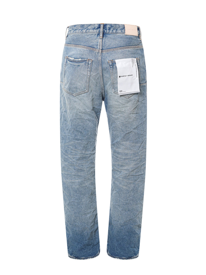 Cotton jeans with back logo patch