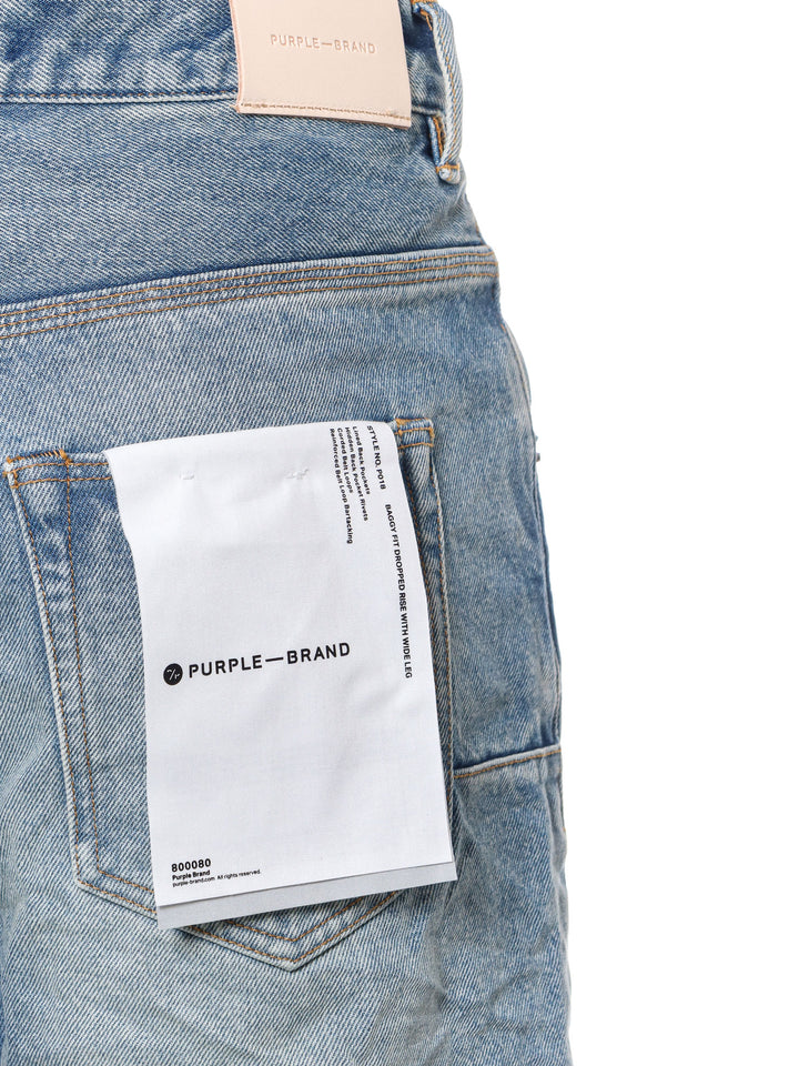 Cotton jeans with back logo patch