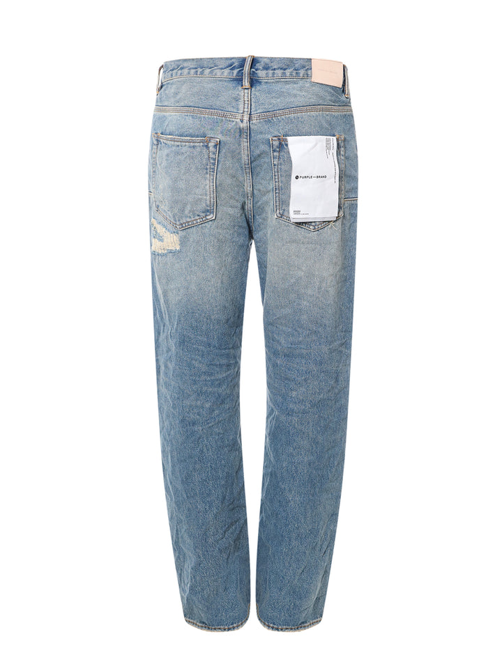 Cotton jeans with ripped effect