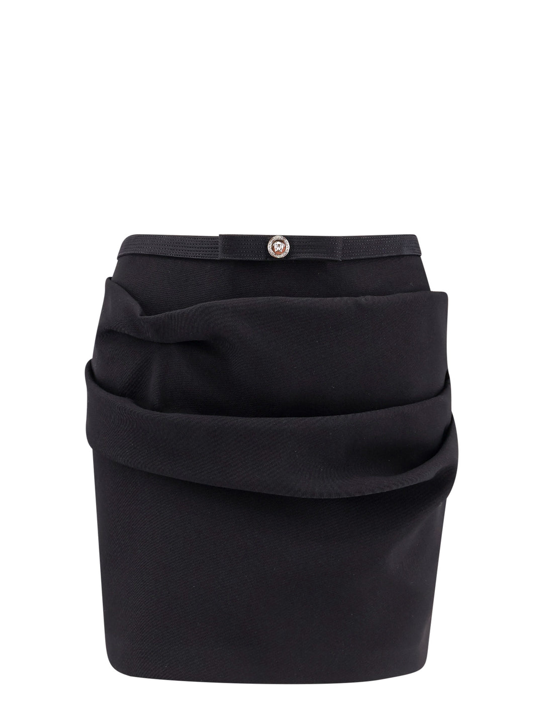 Responsible  wool mini skirt with Medusa detail